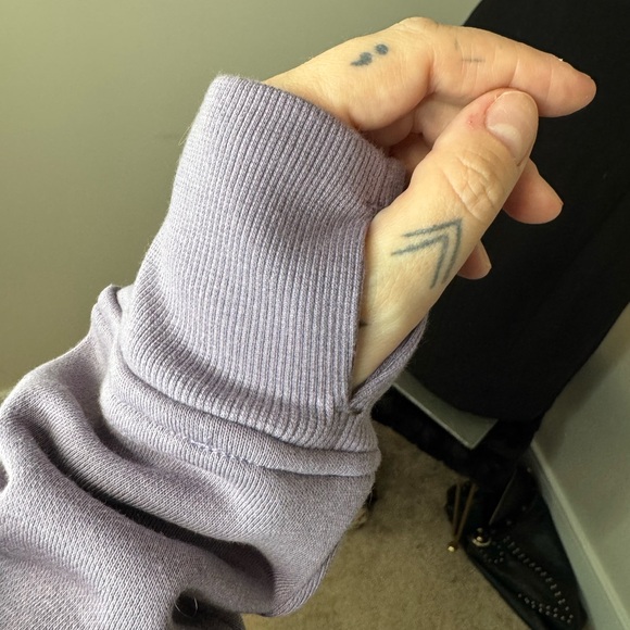 DANSKIN Lavender Half-Zip Women's Sweater - Picture 5 of 6